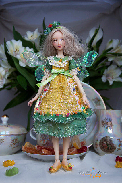 OOAK design resin BJD doll "Marmalade fairy"