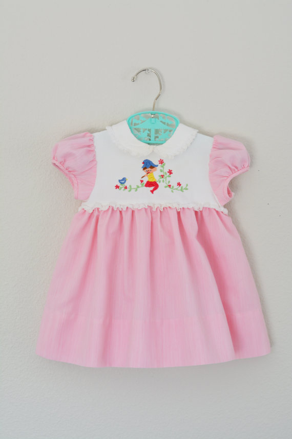 Toddler Dress Vintage 70s Baby Clothes