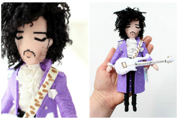 Prince art doll - Purple Rain. 18cm rock star art doll