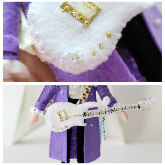 Prince art doll - Purple Rain. 18cm rock star art doll