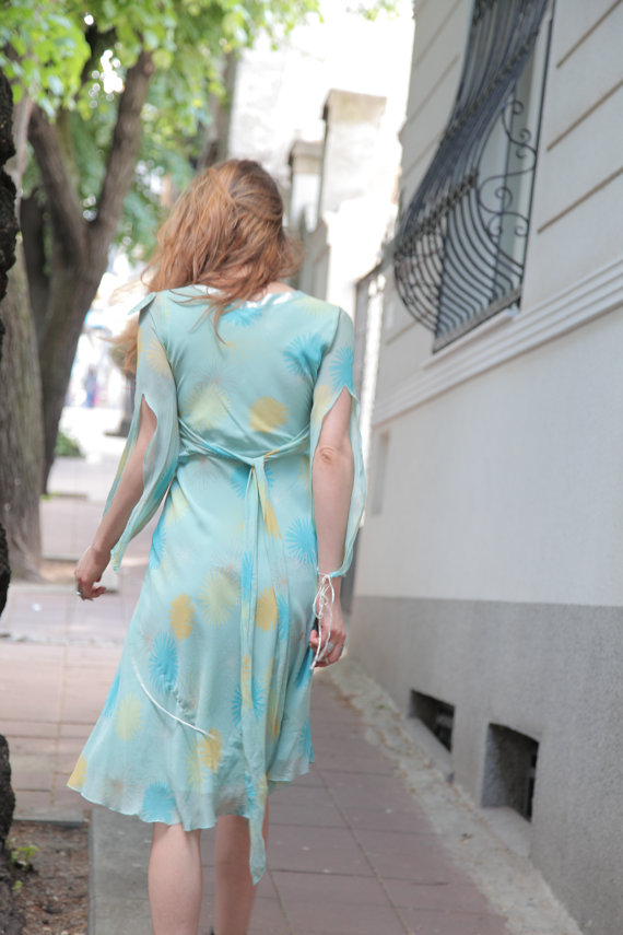 Marc Jacobs blue sheer sexy summer dress