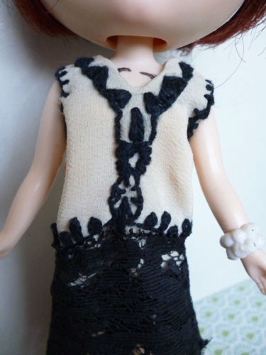 Custom Jackie Ramone Middie Blythe Doll Takara OOAK Flapper Girl 8" Art Doll