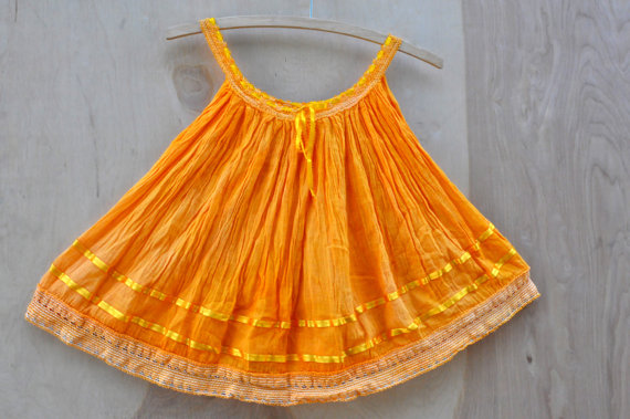 GIRLS Mexican Dress Pleated Cotton Gauze Mexican Sleeveless Spaghetti Straps Lace Ribbon size 5 to 1