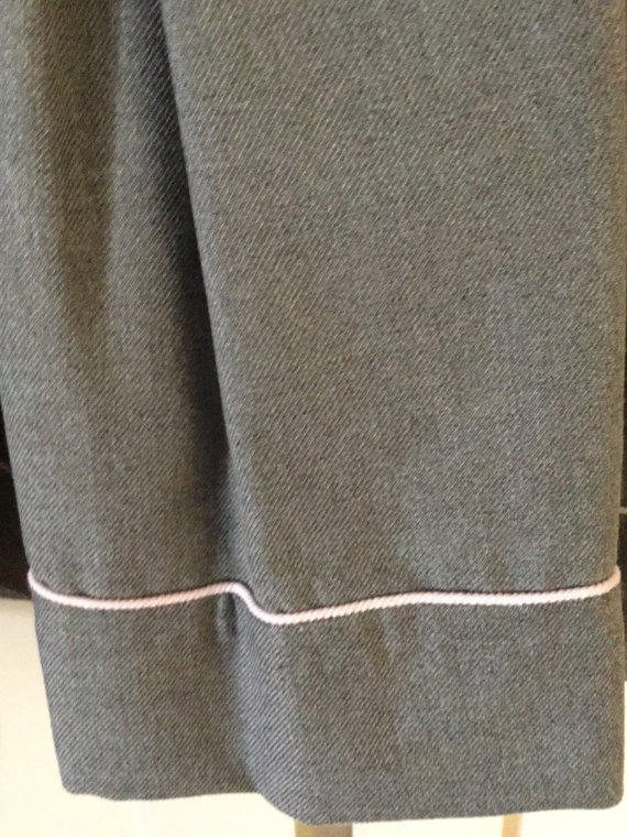Gray with Pink Trim Dress for Girls