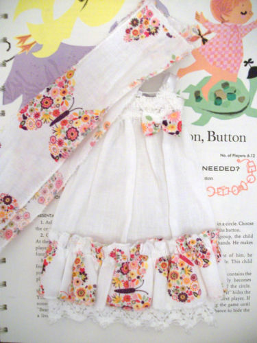 RARE Designer Blythe Doll OOAK Sundress W/ Head Scarf By Juliettaexussetta