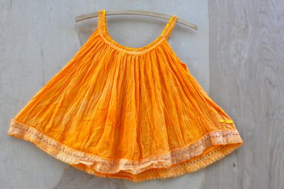 GIRLS Mexican Dress Pleated Cotton Gauze Mexican Sleeveless Spaghetti Straps Lace Ribbon size 5 to 1