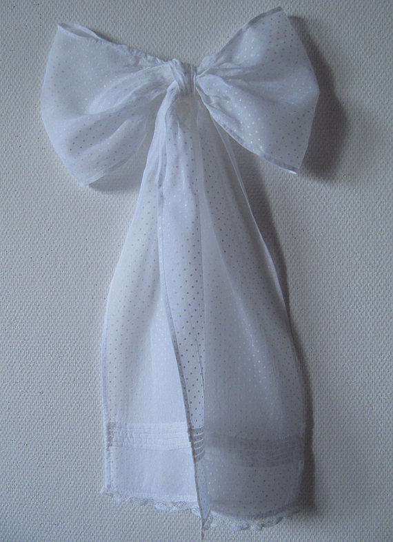 Vintage French white cotton dress for young girl
