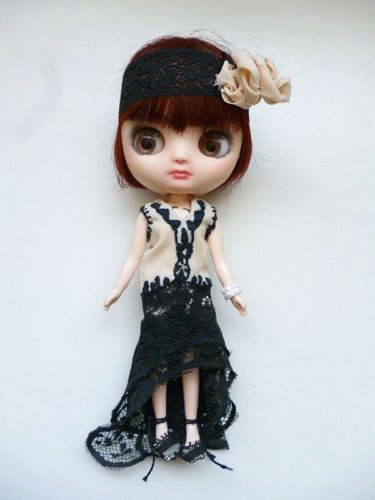 Custom Jackie Ramone Middie Blythe Doll Takara OOAK Flapper 