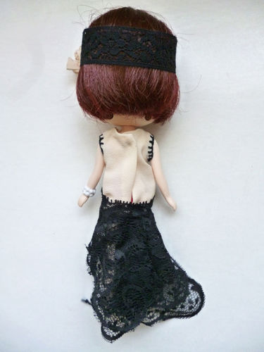 Custom Jackie Ramone Middie Blythe Doll Takara OOAK Flapper Girl 8" Art Doll