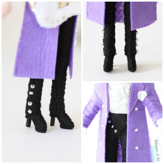 Prince art doll - Purple Rain. 18cm rock star art doll