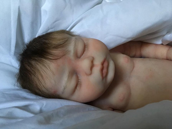 Solid Silicone Reborn Baby Girl  #1 "Taylor" by Mitchell Babies