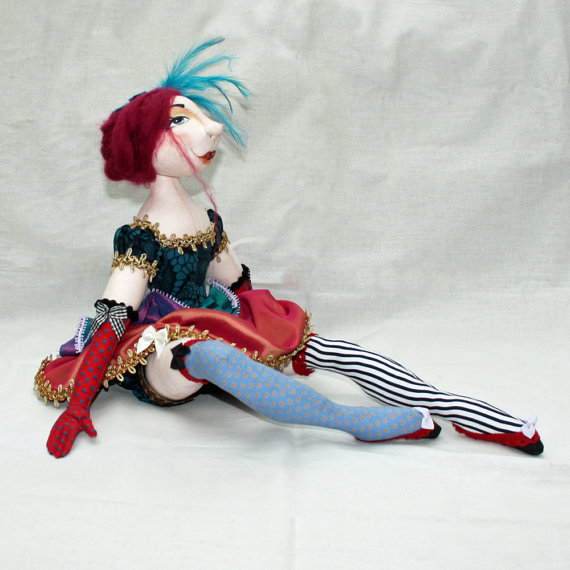 OOAK Cloth Art Doll Lottie