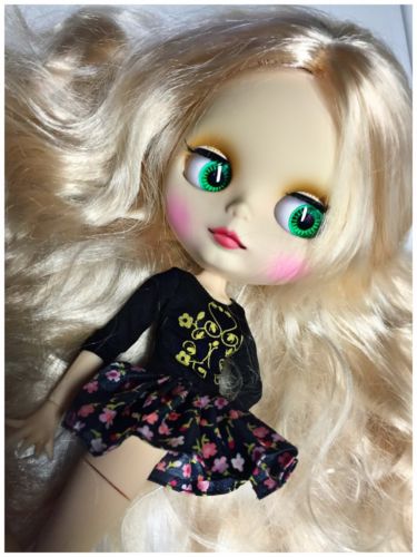 BLYTHE Platinum Matte Skin Jointed Custom Eyelids Outfit! * Limited Time Only*