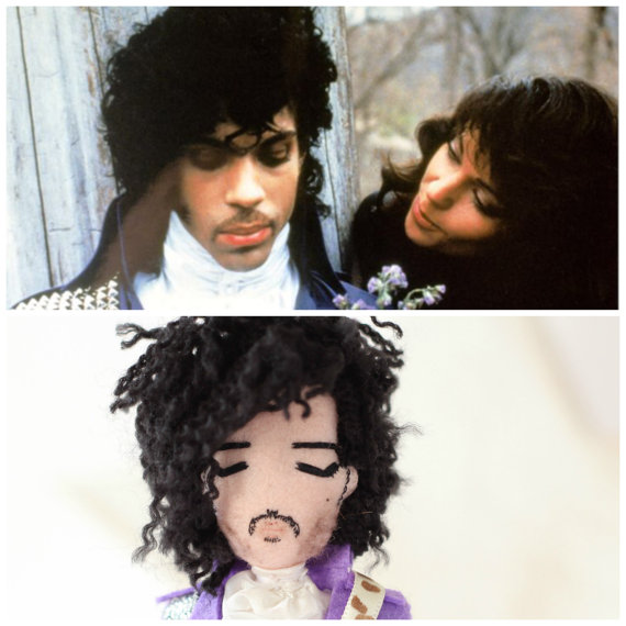 Prince art doll - Purple Rain. 18cm rock star art doll