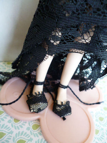 Custom Jackie Ramone Middie Blythe Doll Takara OOAK Flapper Girl 8" Art Doll