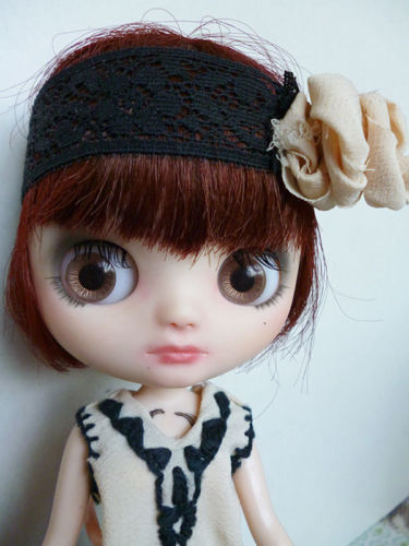 Custom Jackie Ramone Middie Blythe Doll Takara OOAK Flapper Girl 8" Art Doll