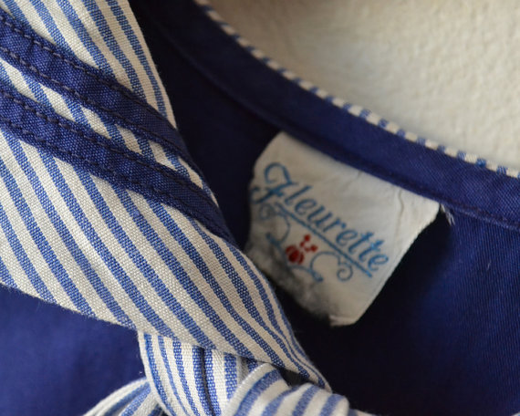 Sailor Dress, 1950s Girls Dress, 50s Girls Dress, Little Girls Dress, Cotton Dress, Vintage Clothing