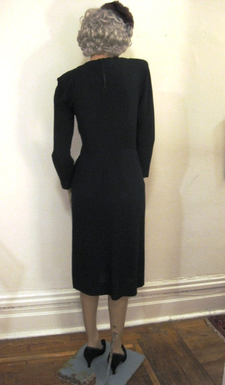 SALE 20% OFF  40s Film Noir Dress by Plaza Dress