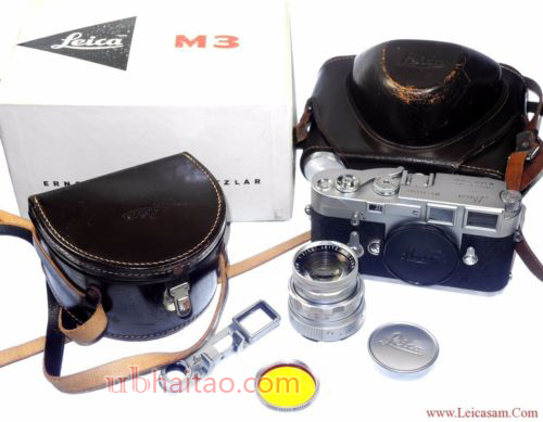 Leica M3 Single Stroke Camera Set w 35/2,8mm & 50/2mm D.R. w.cases & Box, Hood !