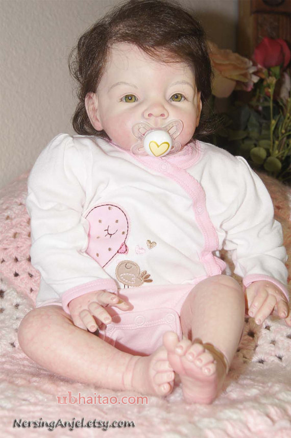 Reborn Babies girl doll Silicone Vinyl soft body doll 22 inch doll Green eyes Doll Realistic Reborn
