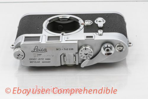 Beautiful! Leica M3 DS Double Stroke Body Serviced 1955 Germany - Excellent