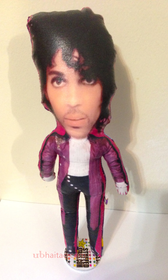 Prince Purple Rain Stuffed Star toy Custom doll Handmade