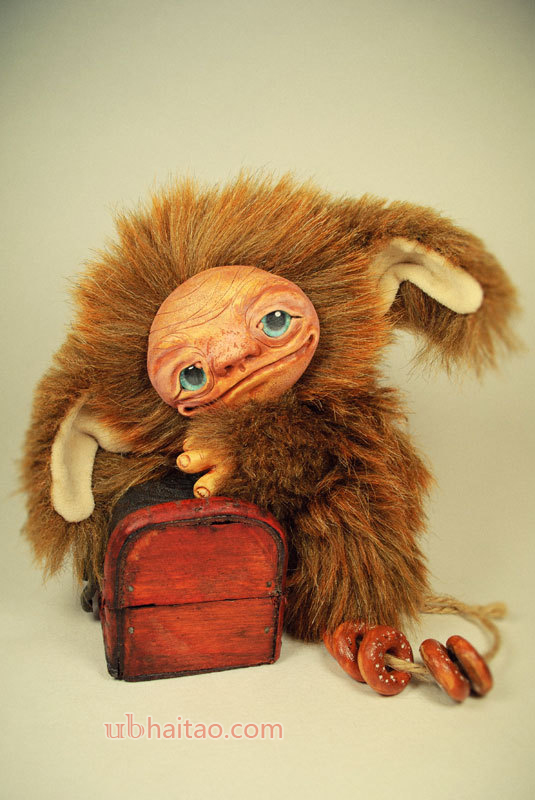Artist brownie, teddy fairy, ooak fairy, brounie, teddy doll, 5in, cinnamon, brown, hazel, brunaidh,