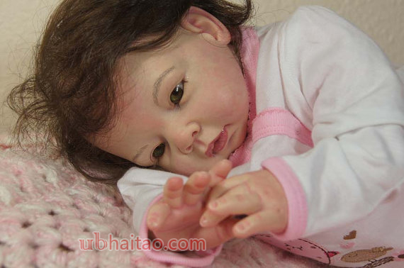 Reborn Babies girl doll Silicone Vinyl soft body doll 22 inch doll Green eyes Doll Realistic Reborn