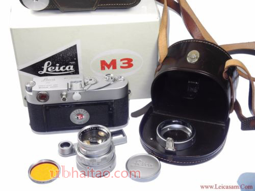 Leica M3 Single Stroke Camera Set w 35/2,8mm & 50/2mm D.R. w.cases & Box, Hood !