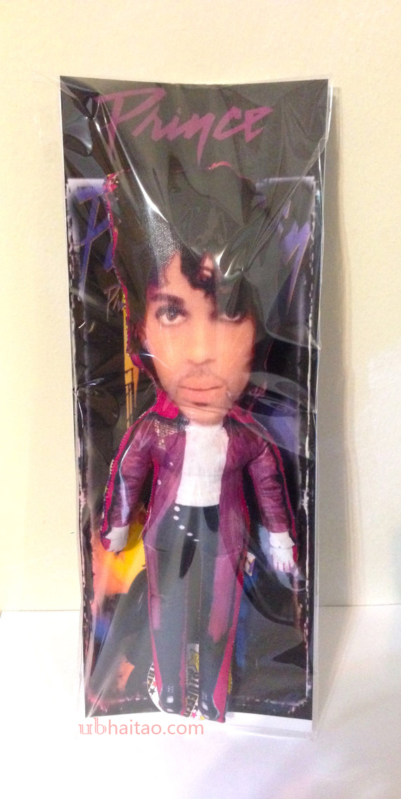 Prince Purple Rain Stuffed Star toy Custom doll Handmade