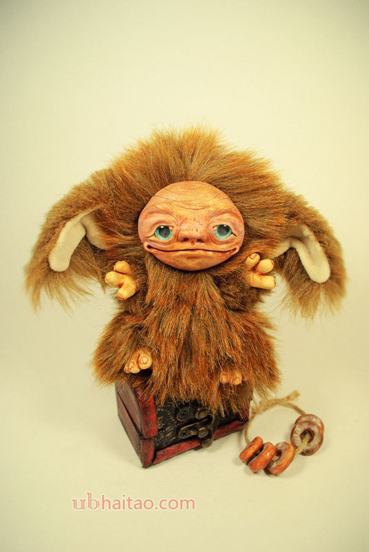 Artist brownie, teddy fairy, ooak fairy, brounie, teddy doll, 5in, cinnamon, brown, hazel, brunaidh,