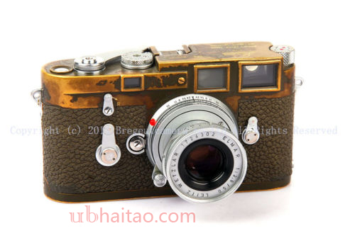 Early type Leica M3 olive MILITARY w/Elmar 50mm f/2.8 + Hektor 135mm f/4.5