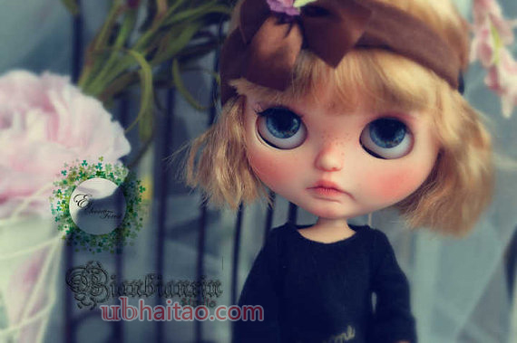 OOAK Custom Blythe Doll Face Up and Customized Rebbca Reserved and Sold- By ESF Bianbian Xin